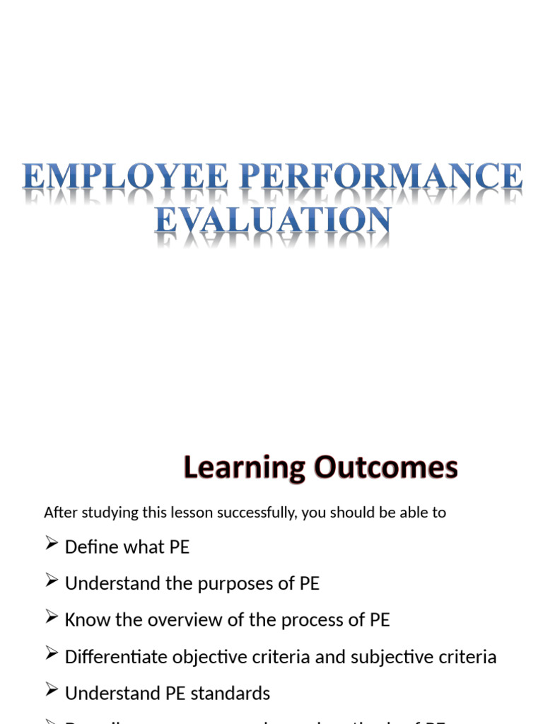 Understanding Performance Evaluation Methods | PDF | Evaluation ...