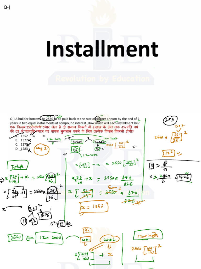Compound Interest Installment Old Class | PDF