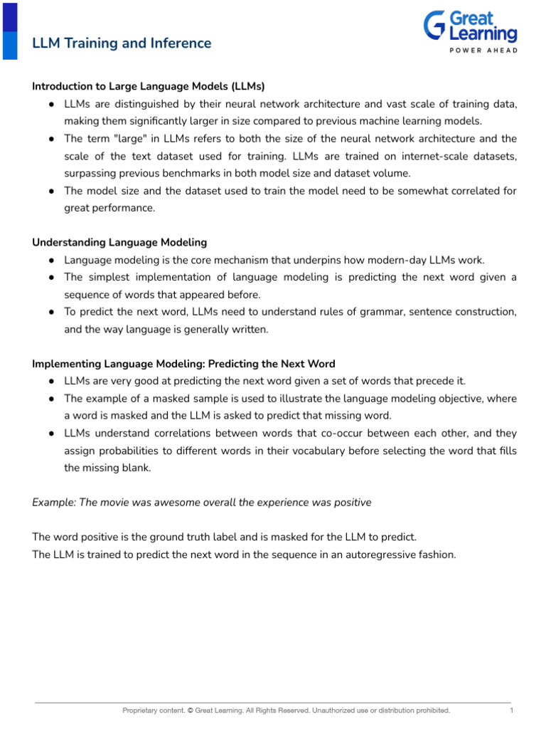 LLM Training and Inference Overview | PDF | Artificial Intelligence ...