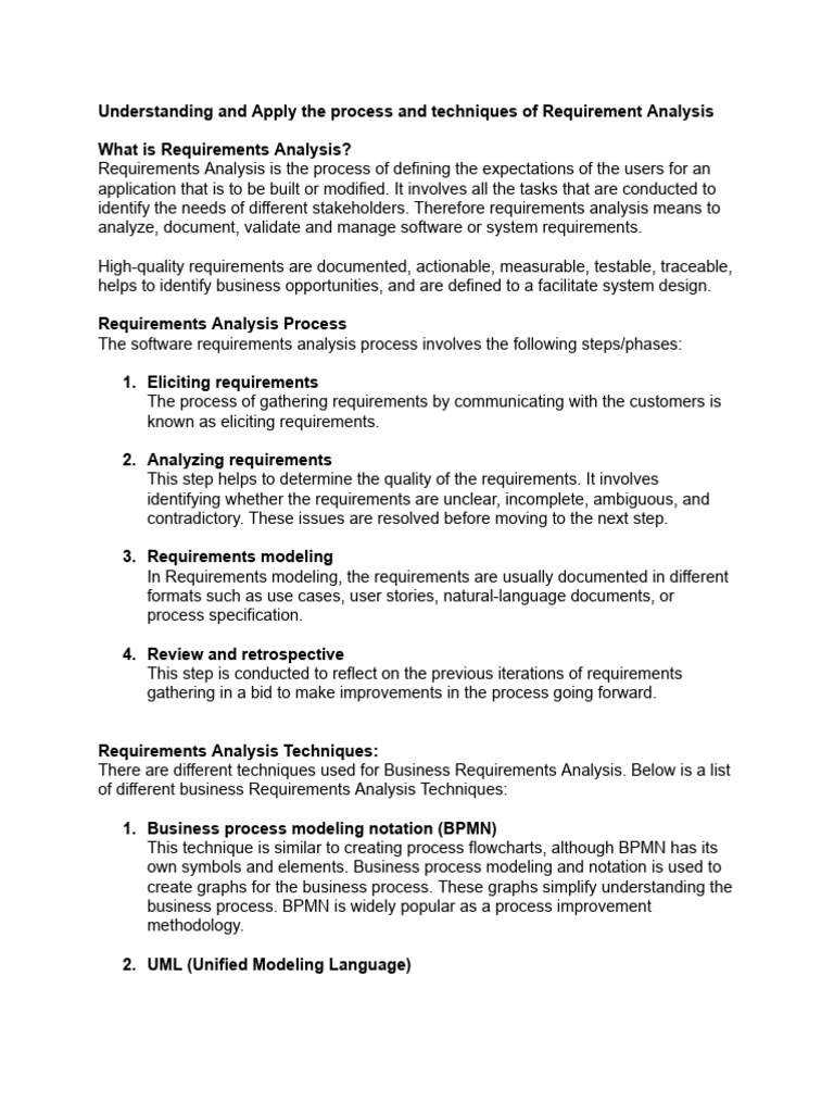 Requirement Analysis and Modeling 1 | PDF | Unified Modeling Language ...