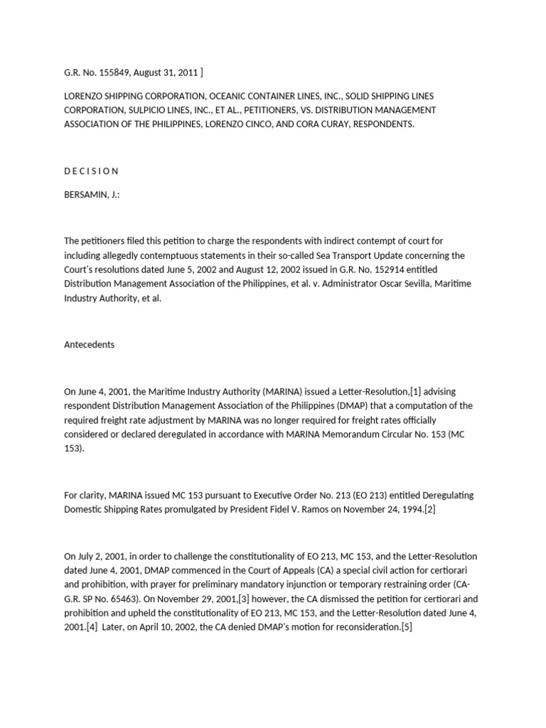 Indirect Contempt Case: Lorenzo Cinco | PDF | Injunction | Public Law