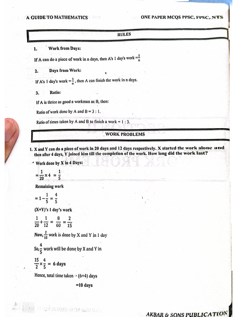 Work Problems | PDF