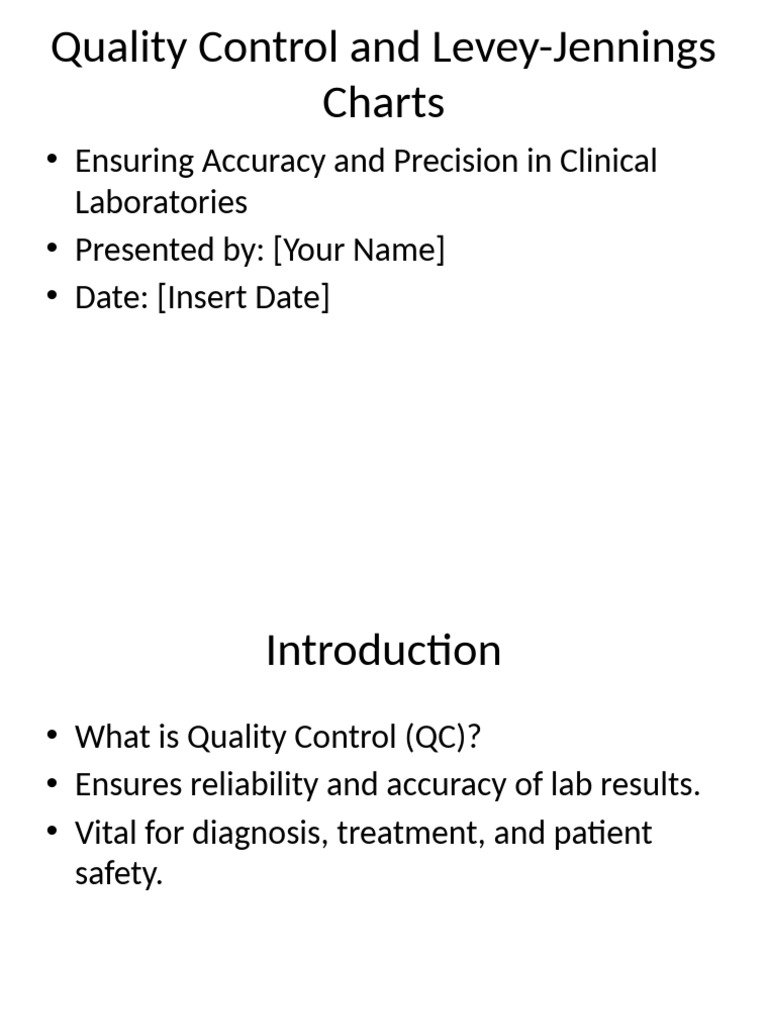 Levey-Jennings Charts in QC | PDF