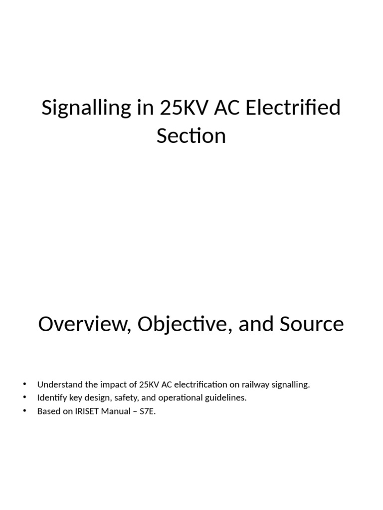 25KV AC Railway Signalling Overview | PDF | Alternating Current | Rail ...