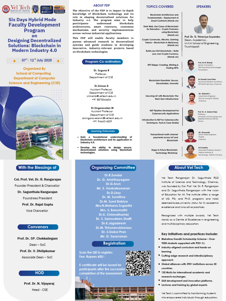 Vel Tech Blockchain FDP | PDF | Cryptocurrency