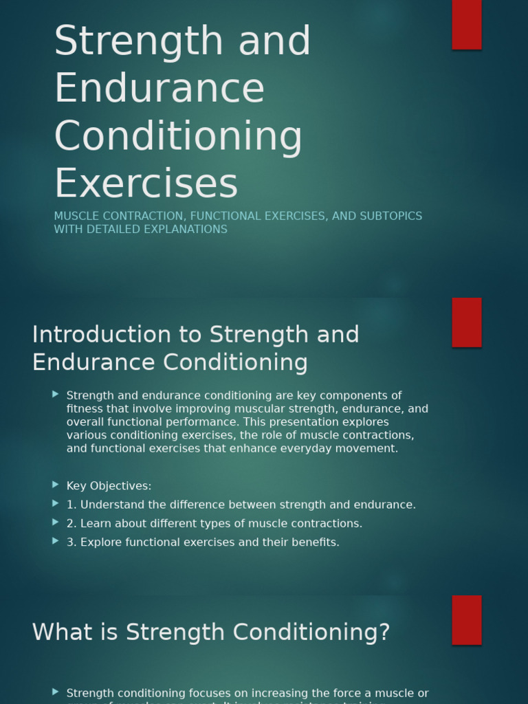 Strength and Endurance Conditioning Guide | PDF | Strength Training ...