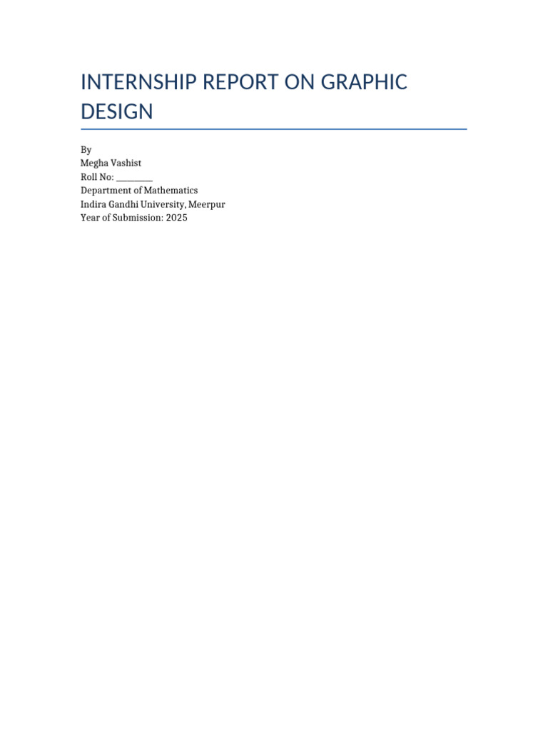 Graphic Design Internship Summary | PDF | Graphic Design | Cognition