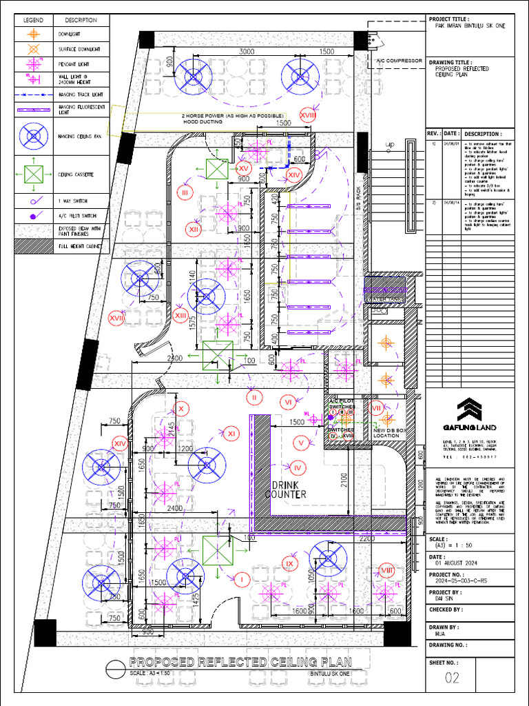 Proposed Reflected Ceiling Plan 2024-08-14 | PDF
