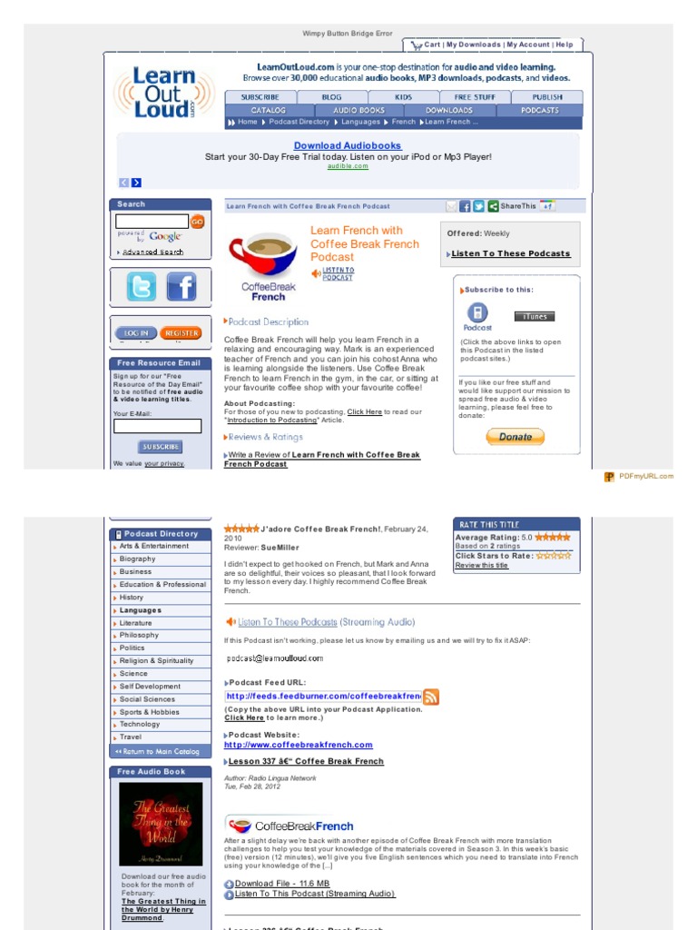 Coffee Break French Episodi Podcast Grammatical Tense