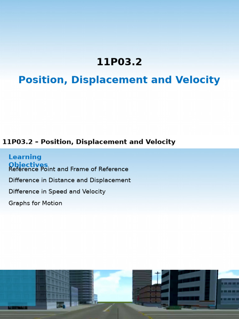 Understanding Motion: Position, Velocity, Displacement | PDF | Velocity ...