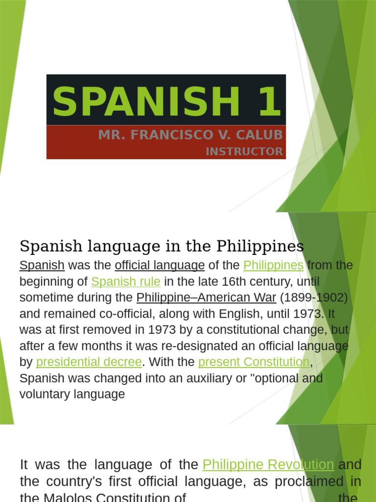 History of Spanish in the Philippines | PDF | Philippines | Linguistics