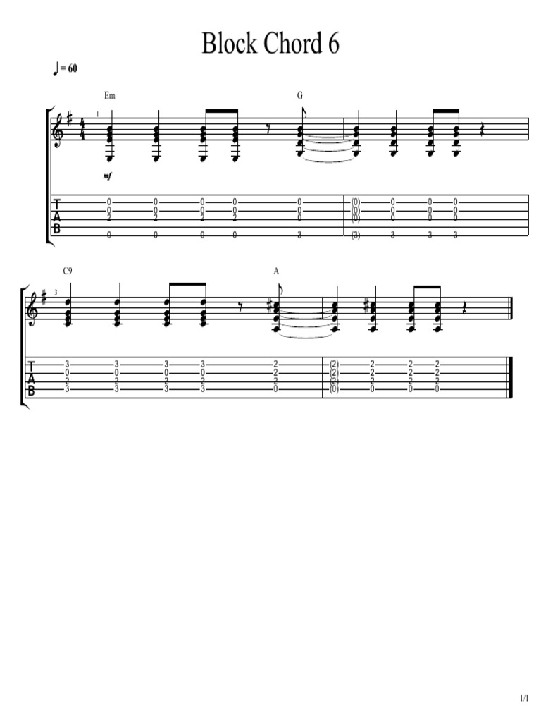 Block Chord Progression Guide | PDF