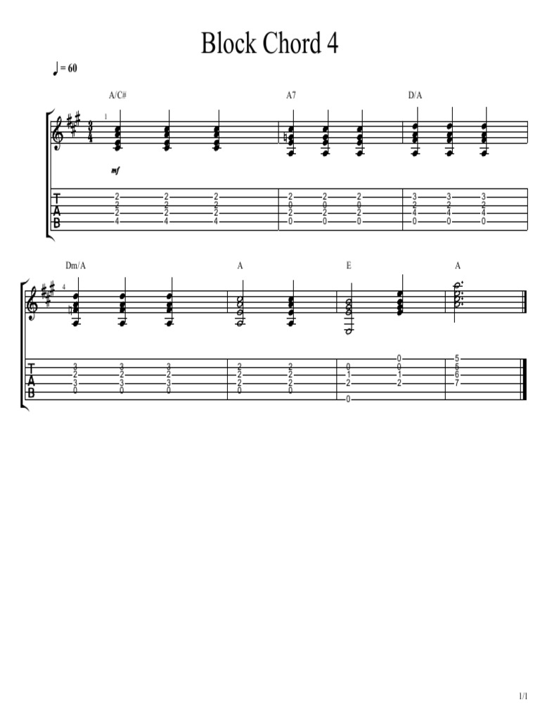 Block Chord Progressions Guide | PDF