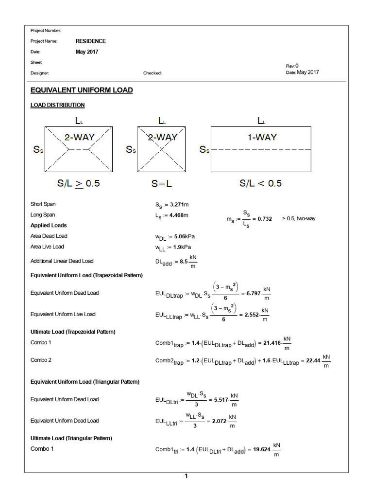 Equivalent Uniform Load Calculations | PDF