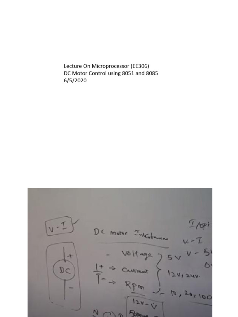 DC Motor Control Using 8051 and 8085F - 6!5!2020 | PDF