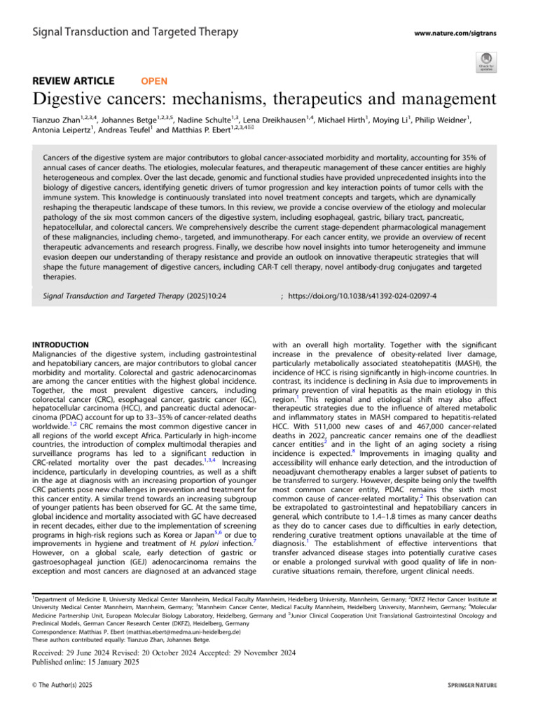 Digestive Cancers: Advances in Treatment | PDF | Esophageal Cancer | Cancer