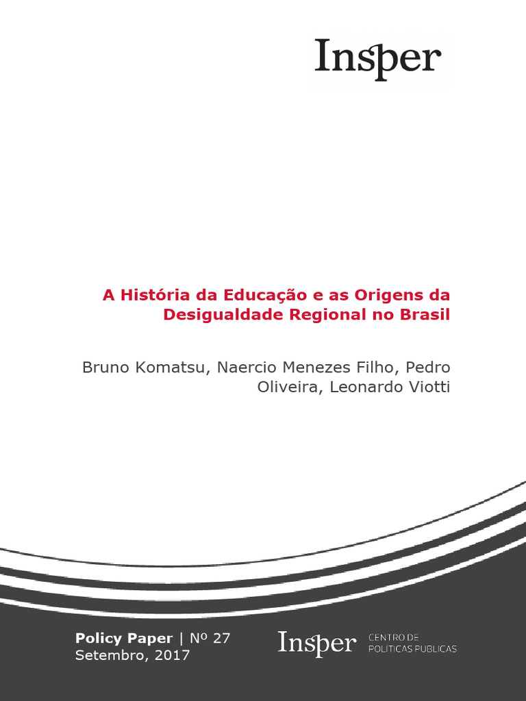 Desigualdade Educacional no Brasil: História e Origens | PDF | Brasil ...
