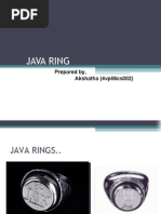 Java Ring: Prepared By, Akshatha (4vp06cs002)