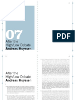 After The High/Low Debate: Andreas Huyssen