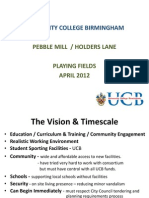 UCB Proposal For Holders Lane/Pebble Mill Playing Fields - Layout