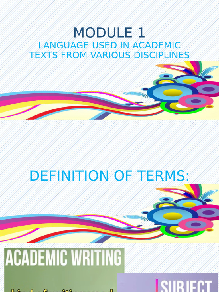 EAPP Module 1: Language in Academics | PDF
