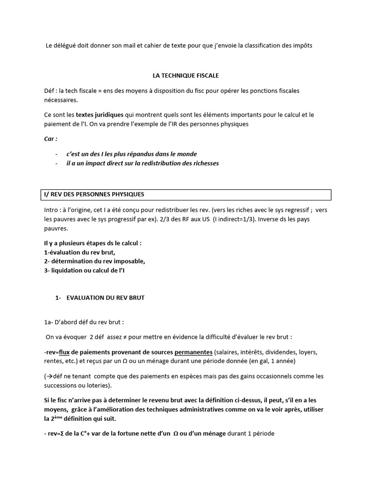 Techniques de calcul de l'impôt sur le revenu | PDF | Impôts | Salaires
