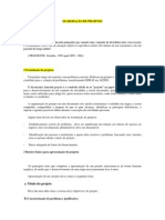 ELABORAÇÃO DE PROJETOS