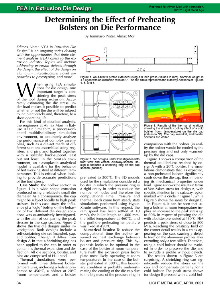 LMA APR 2021 p034 Effect of Preheating Bolsters-Secure | PDF ...