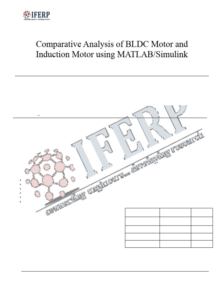 BLDC vs Induction Motor Analysis | PDF | Electric Motor | Manufactured ...