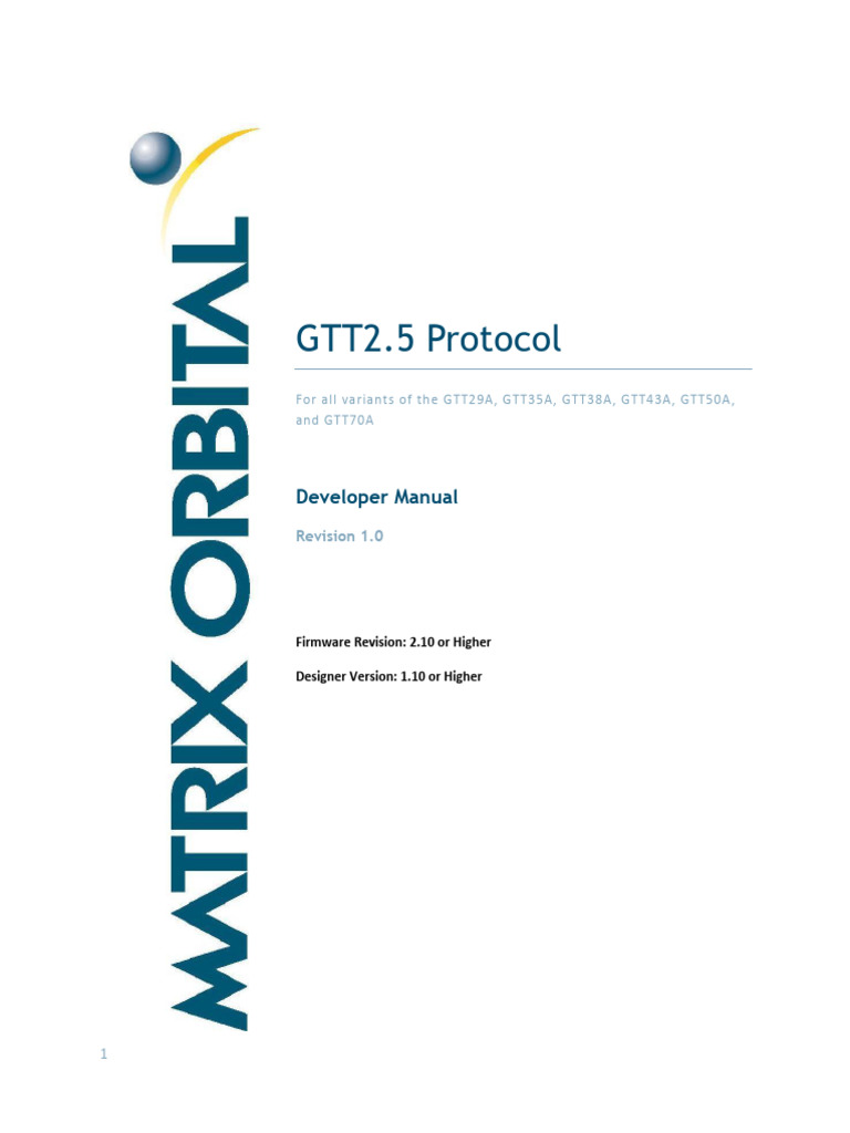 GTT2.5 Protocol Developer Manual | PDF | Computer File | Integer ...
