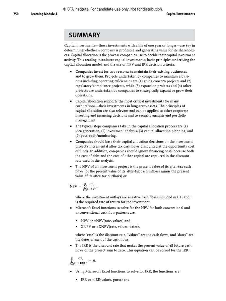 CF R4 - Capital Investments | PDF