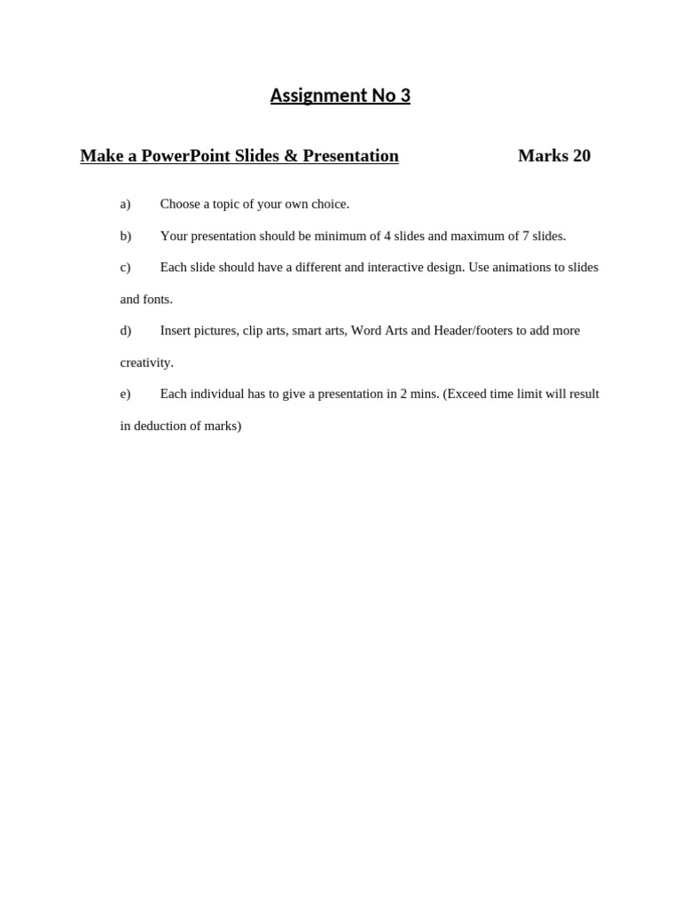 Assignment No 3 | PDF