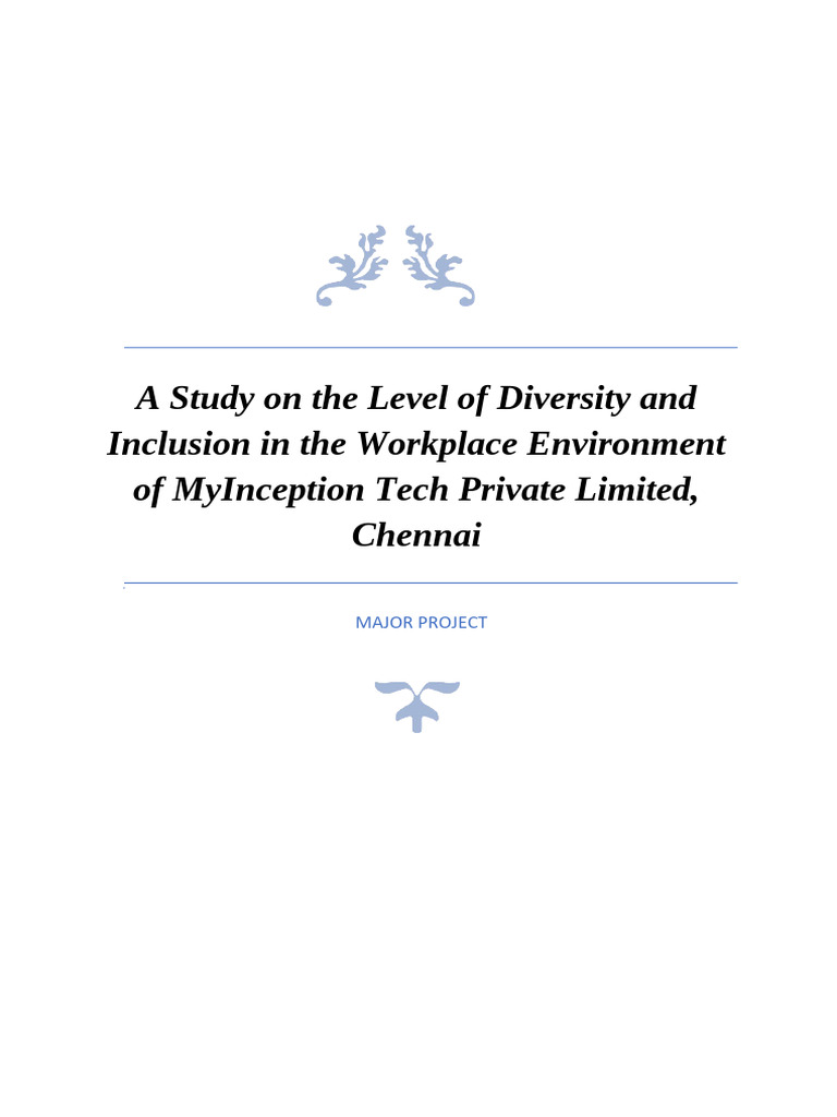 MyInception Tech's D&I Initiatives | PDF | Methodology | Diversity ...