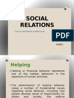 Social Relations - Socpsych