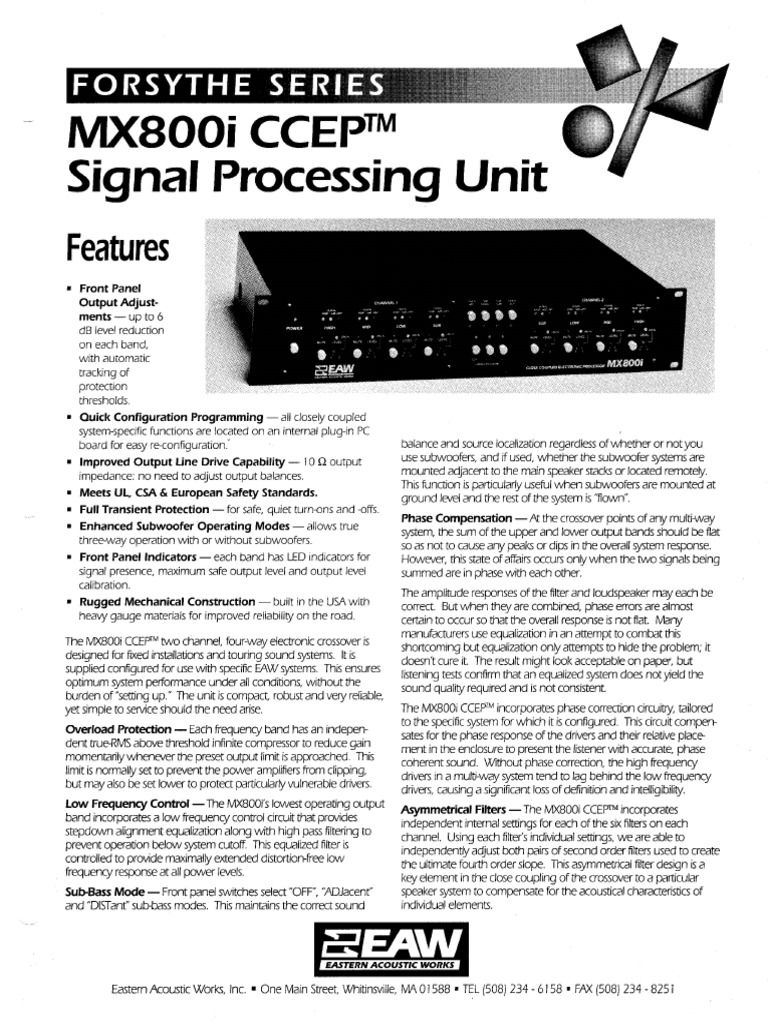 MX800i Processor | PDF