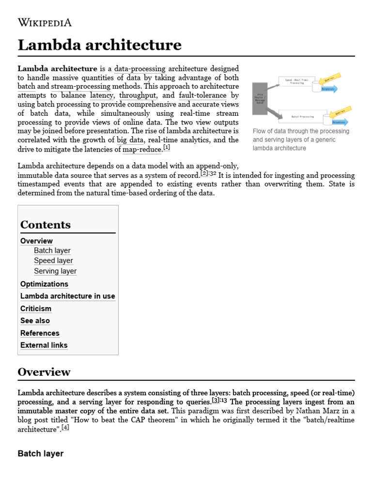 Overview of Lambda Architecture | PDF | Data | Computer Programming