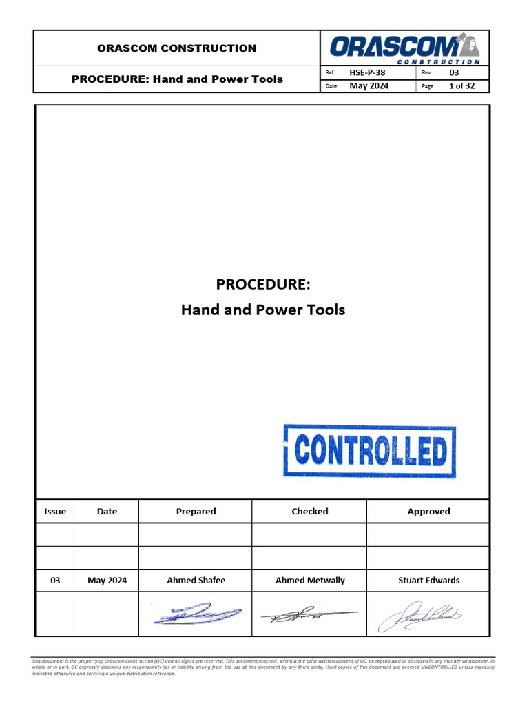 Hand and Power Tools Safety Procedures | PDF | Grinding (Abrasive ...