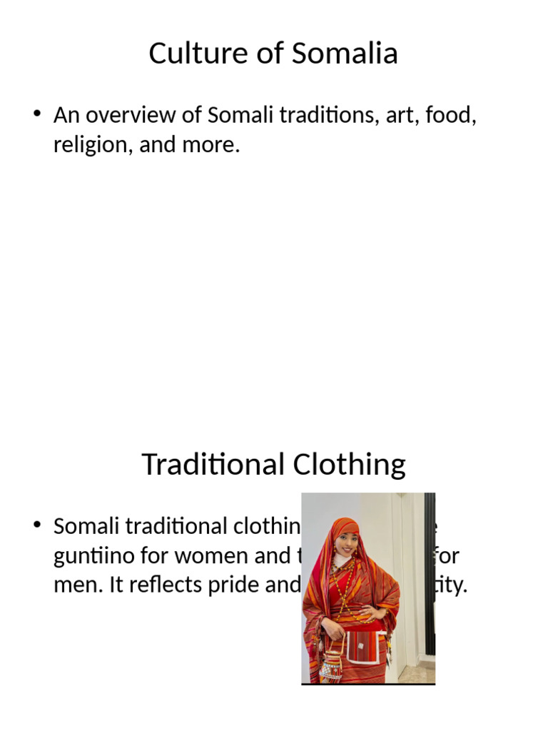 Overview of Somali Culture and Traditions | PDF