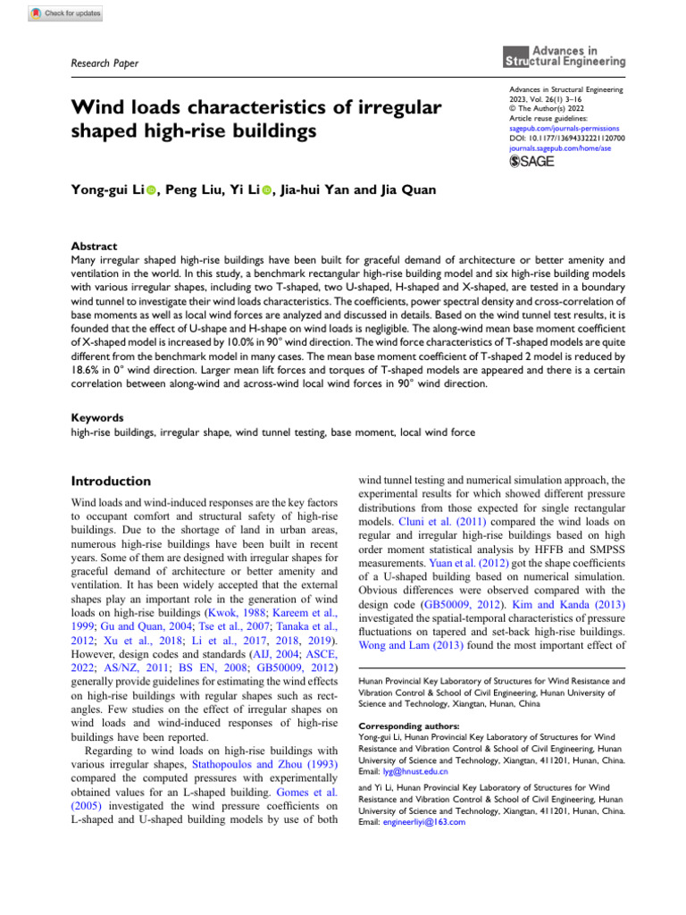 Picture Idea: Wind Load Analysis Of Irregular High Rises Pdf