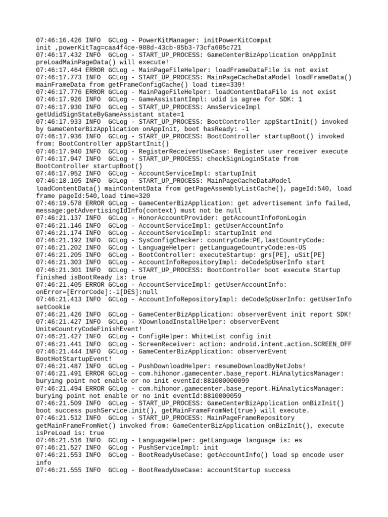GameCenterBizApplication Startup Log | PDF | Hypertext Transfer ...