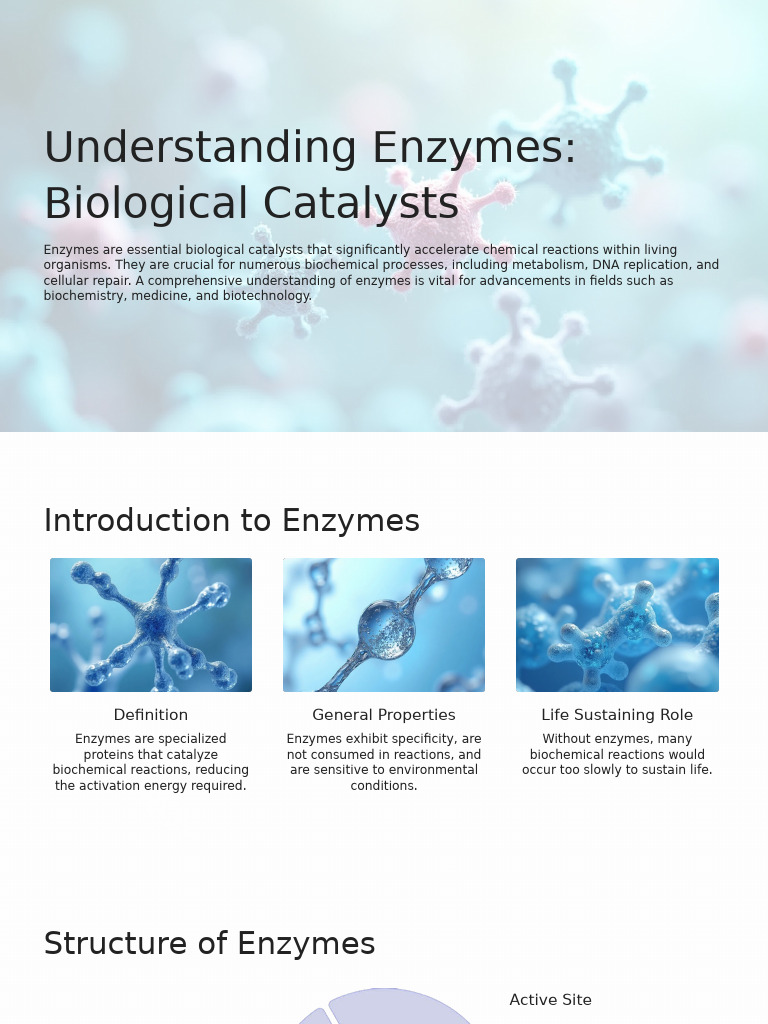 Enzymes: Essential Biological Catalysts | PDF | Enzyme | Active Site