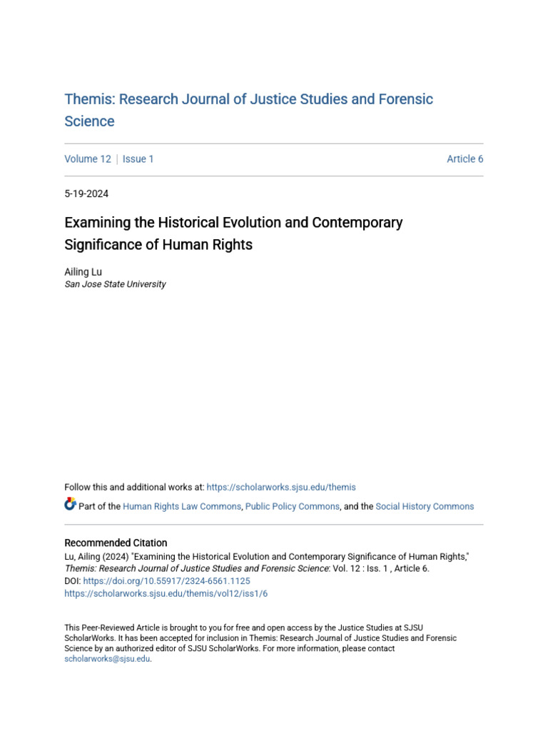 Human Rights: Historical Evolution & Significance | PDF | Human Rights ...