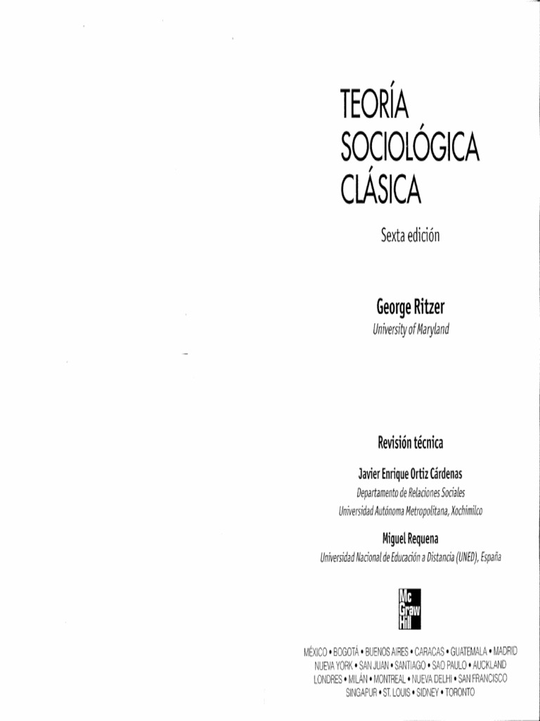 25 Ritzer George Teoria Sociologica Clasica | PDF