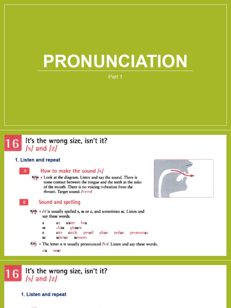 Pronunciation Practice Exercises Guide | PDF