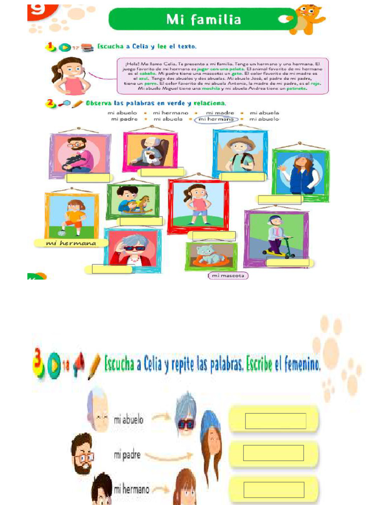 La Familia. Ficha de Trabajo 1 | PDF