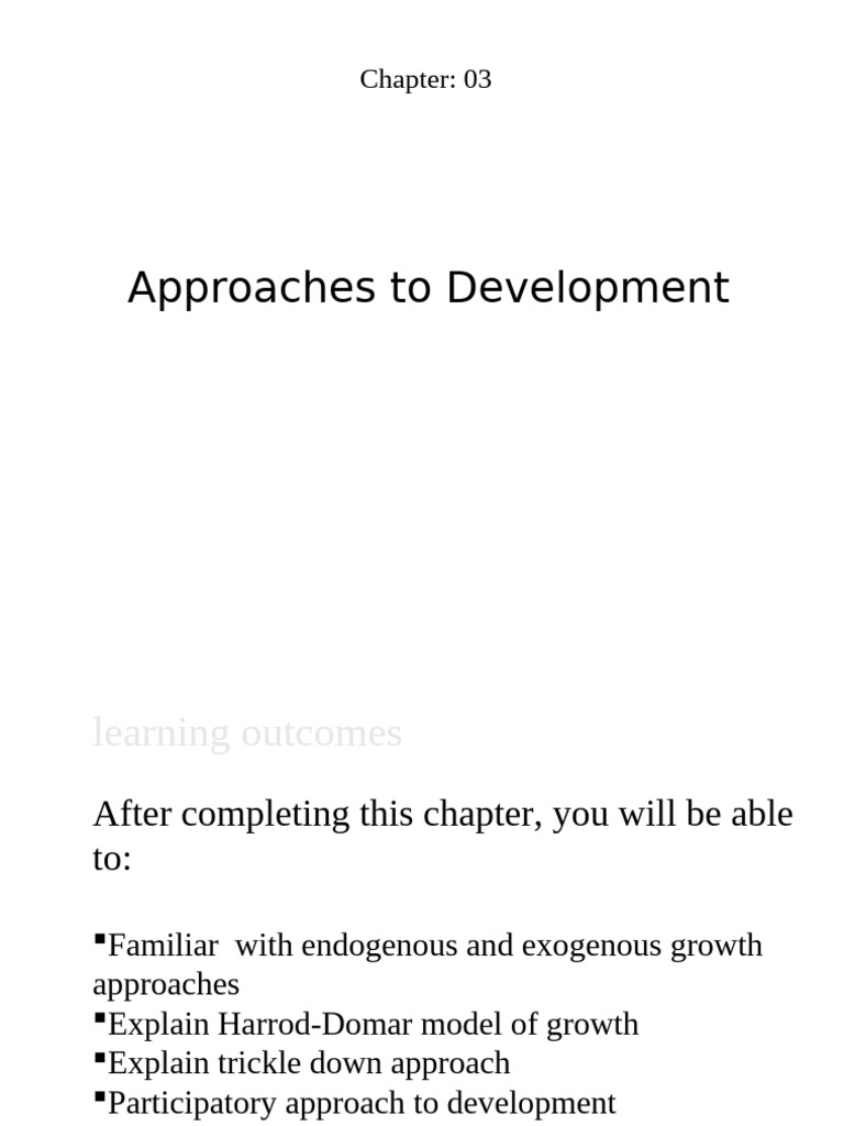 Economic Growth Approaches Explained | PDF | Trickle Down Economics ...