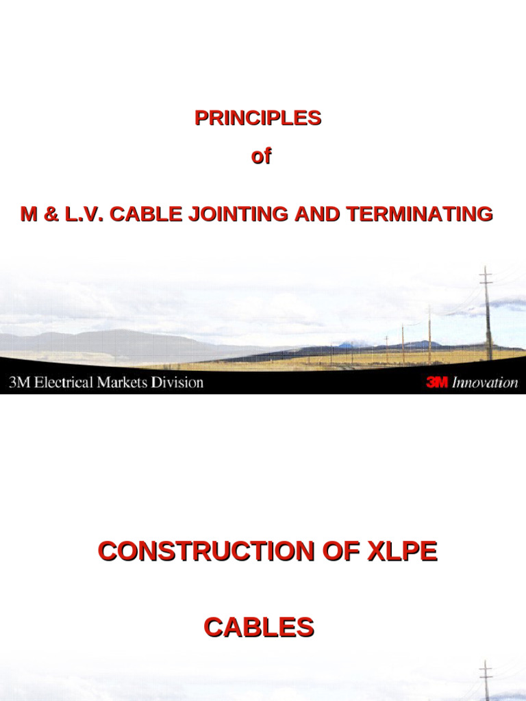 XLPE Cable Jointing and Termination Guide | PDF | Insulator ...