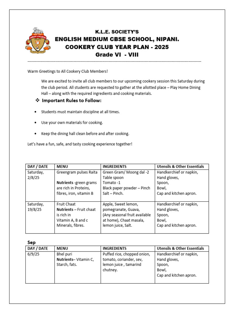 Cookery Club | PDF | Cooking | Chutney