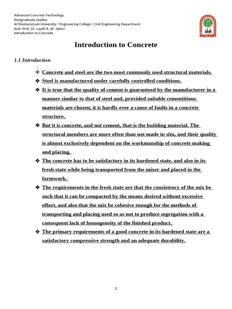 Advanced Concrete Technology Overview | PDF | Concrete | Cement