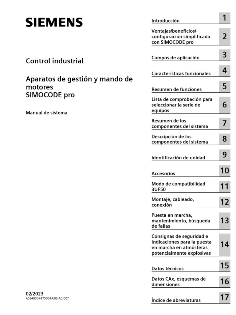 Manual de SIMOCODE pro: Control de Motores | PDF | Automatización ...